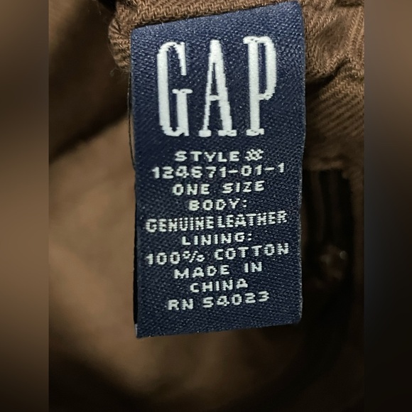 Gap Leather Brown Shoulder Bag Pochette Grommets Vintage - Picture 3 of 4